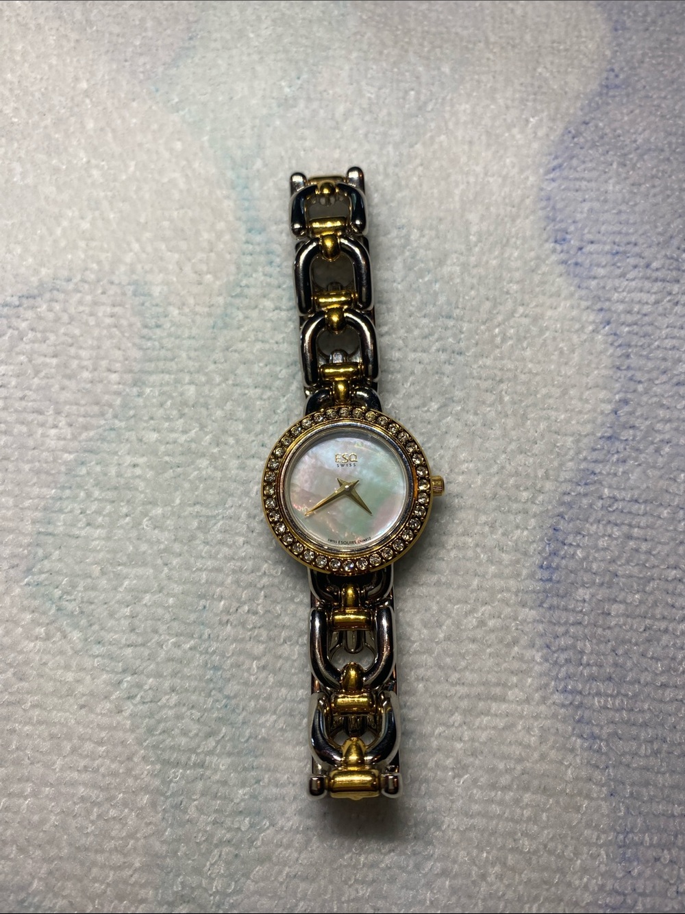 ESQ Swiss Women's Two-Tone Crystal Accent Watch in Gold and Silver